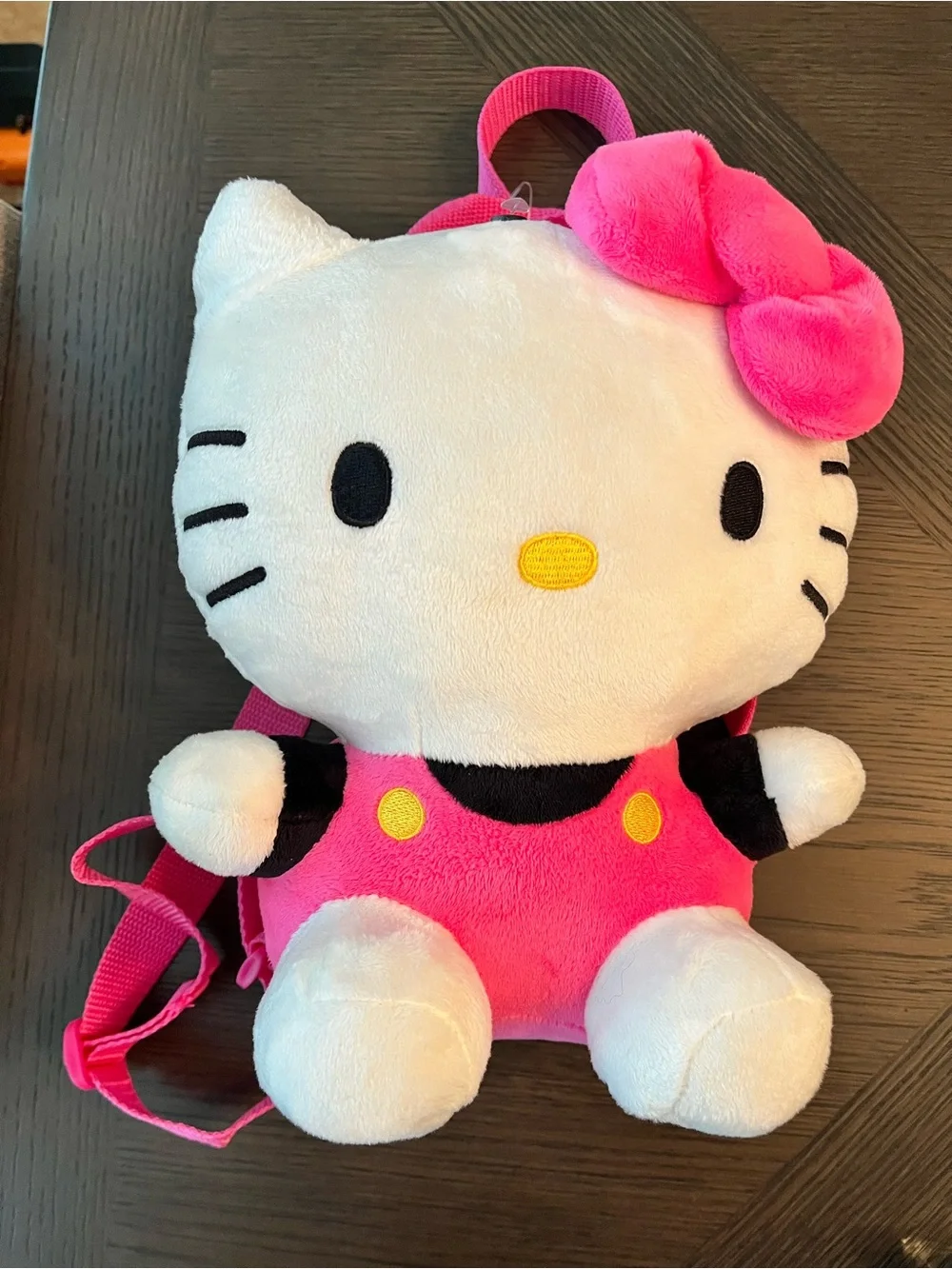 Hello Kitty Plush Mini Backpack Pink White Black Sanrio Kawaii Stuffed Backpack